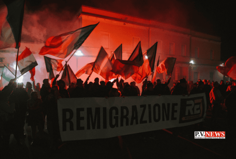 Montecatini, in 200 al presidio del Comitato Remigrazione