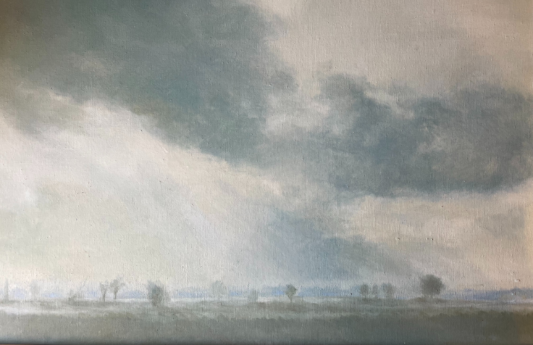 Particolare delle tele di Franco Benedetti