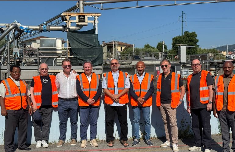 vescovo di lucca visita impianto di depurazione a veneri