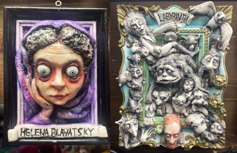 Scultura in cartapesta di Serena Pieruccini, dettaglio