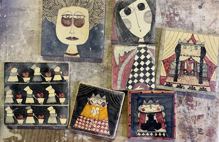 Tornio da ceramista utilizzato da Silvia Zanchetta