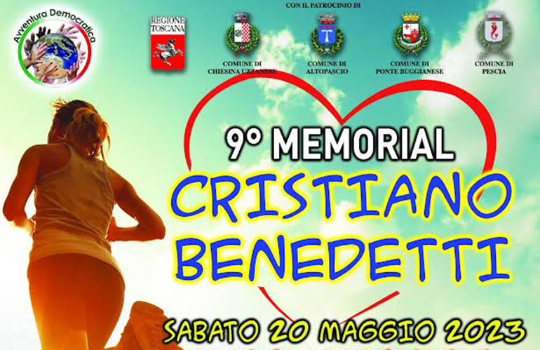 Sabato 20 maggio la 9ª edizione del Memorial Cristiano Benedetti