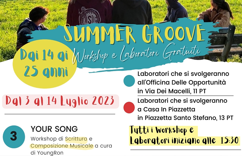 Summer Groove: workshop gratuiti per ragazzi